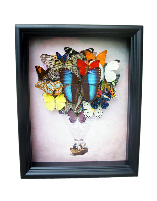 Butterfly hot air balloon art, alternate view