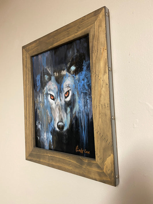 Wolf painting, alternate view