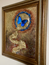 Load image into Gallery viewer, 18 x 24 Butterfly Artwork Gold Shimmer