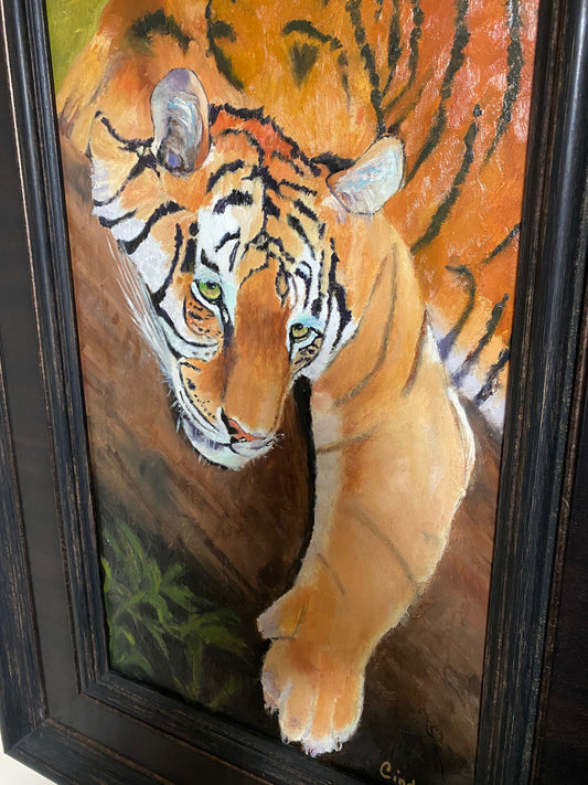 Tiger painting, alternate view