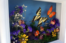 Load image into Gallery viewer, 8x10 Flower Shadow Box with Yellow Tiger and Orange