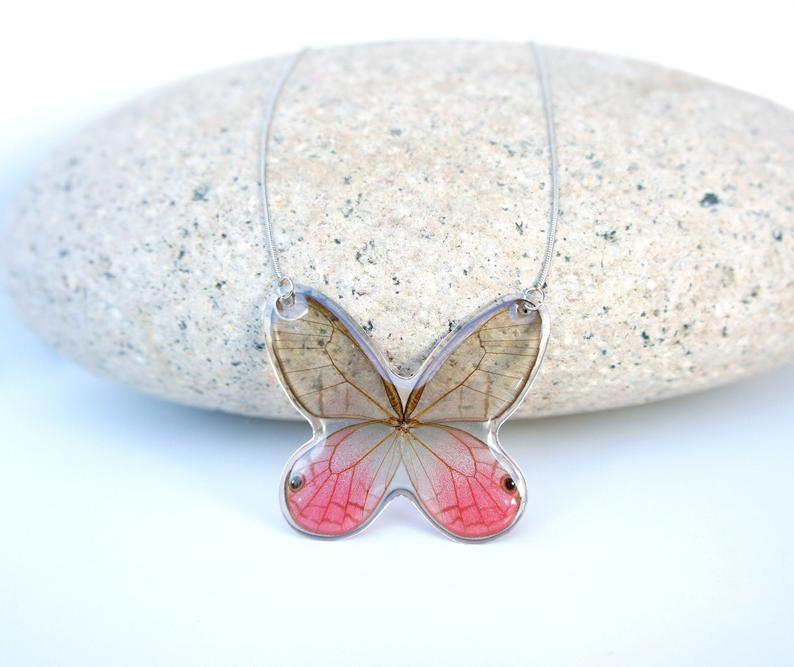 Real Butterfly Wing Necklace - Merolina Butterfly