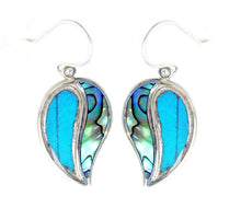 Load image into Gallery viewer, Real Blue Morpho Butterfly Wing Earrings with Abalone Shell in Sterling Silver