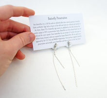 Load image into Gallery viewer, Blue Butterfly Wing Post Earrings - Blue Morpho