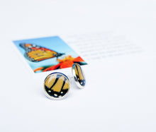 Load image into Gallery viewer, Monarch Butterfly Wing Post Earrings - Monarch Polka Dots True Post
