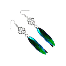 Load image into Gallery viewer, Real Beetle Wing Earrings - Celtic Knot