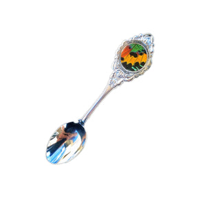 Decorative Spoon Collection with Real Rainbow Sunset Moth Wing