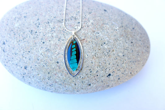 Graphium milon sterling necklace, alternate view