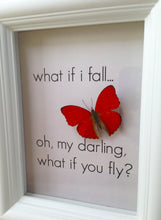 Load image into Gallery viewer, 5x7 Inspirational Butterfly Shadowbox - Cymothoe Sangaris
