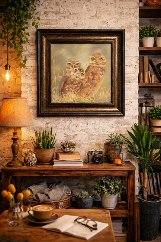 Original hand-painted owl painting, 11x14