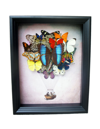 Butterfly hot air balloon art, alternate view