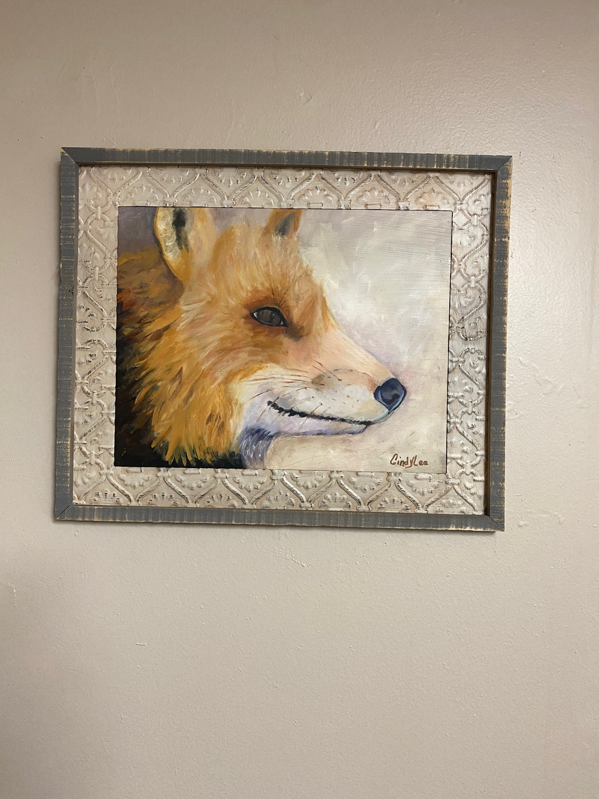 Original hand-painted fox painting, 11x14