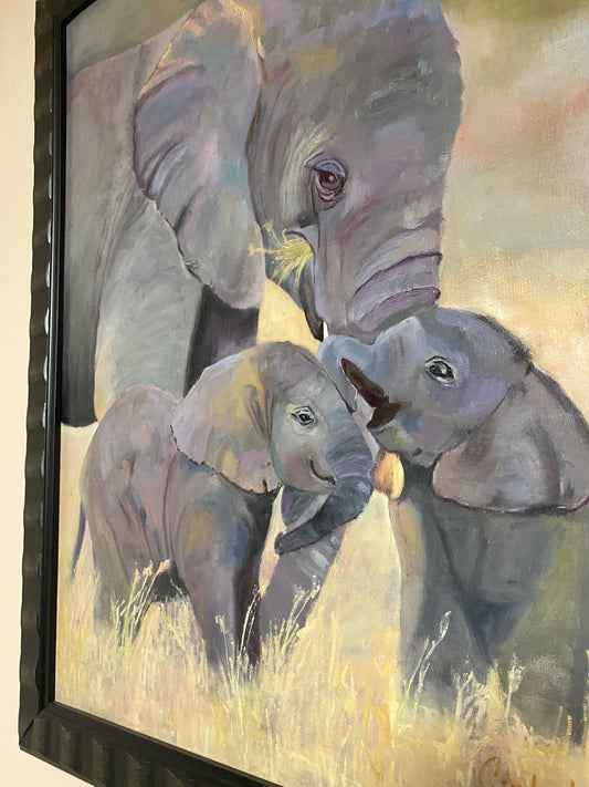 Elephant painting, alternate view