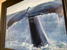 Load image into Gallery viewer, 16 x 20 Original Whale Tail Painting
