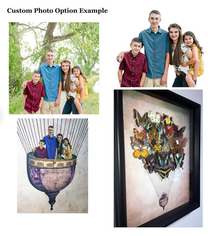 Butterfly hot air balloon art, additional view