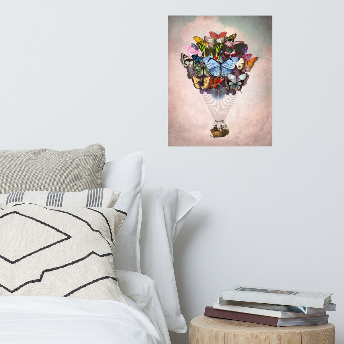 Butterfly Hot Air Balloon Art Print
