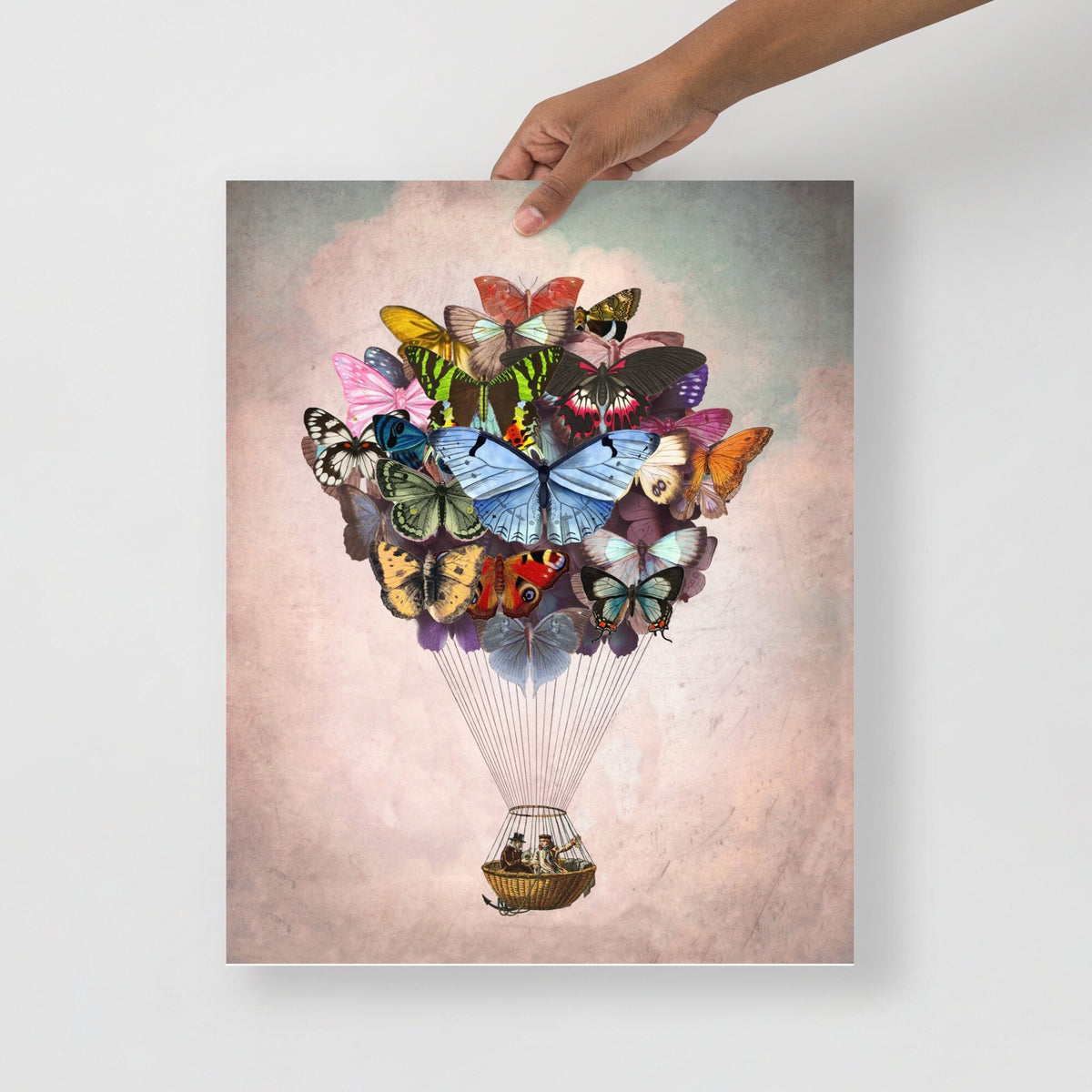 Butterfly Hot Air Balloon Art Print
