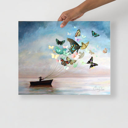 Butterfly Sailboat Art Print