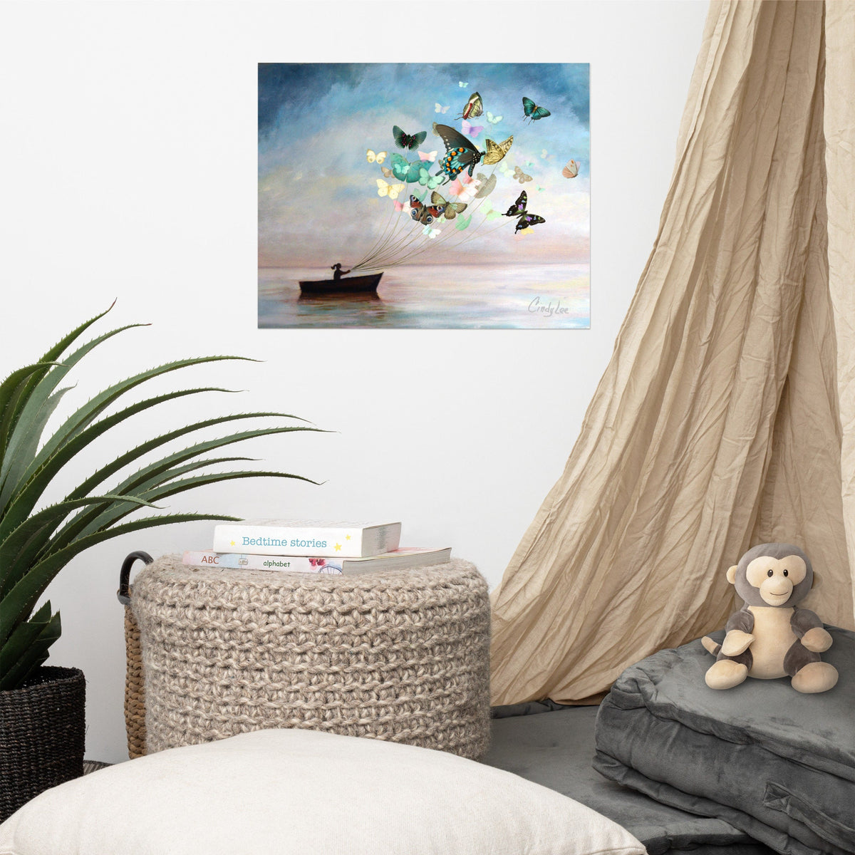 Butterfly Sailboat Art Print