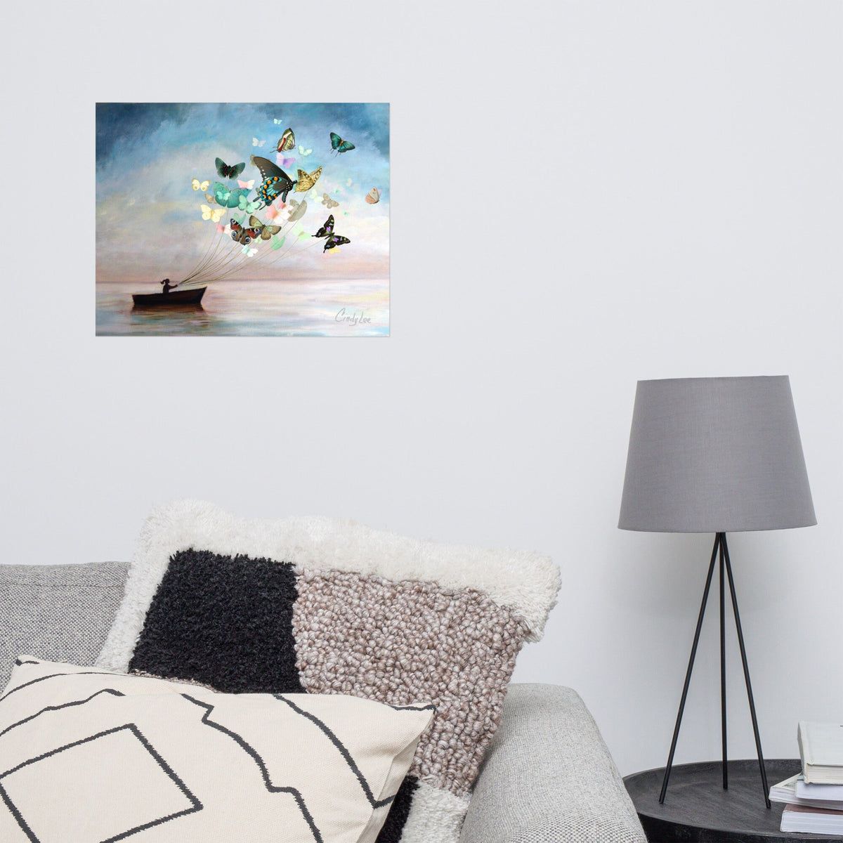 Butterfly Sailboat Art Print
