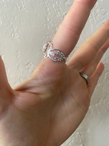 Real Monarch Butterfly Wing Adjustable Ring