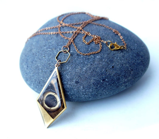 Owl eye wing kite necklace, alternate view