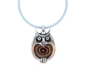 Real Butterfly Wing Owl Necklace