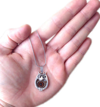Load image into Gallery viewer, Real Butterfly Wing Owl Necklace
