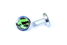 Load image into Gallery viewer, Butterfly Wing Cufflinks - Green Sunset Moth
