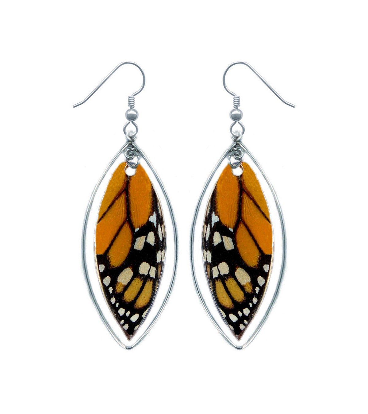 Monarch sterling earrings, alternate view