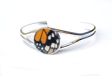 Load image into Gallery viewer, Silver Monarch Butterfly Wing Bracelet Cuff
