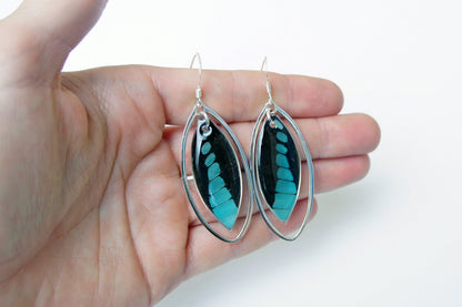 Graphium milon sterling earrings, additional view