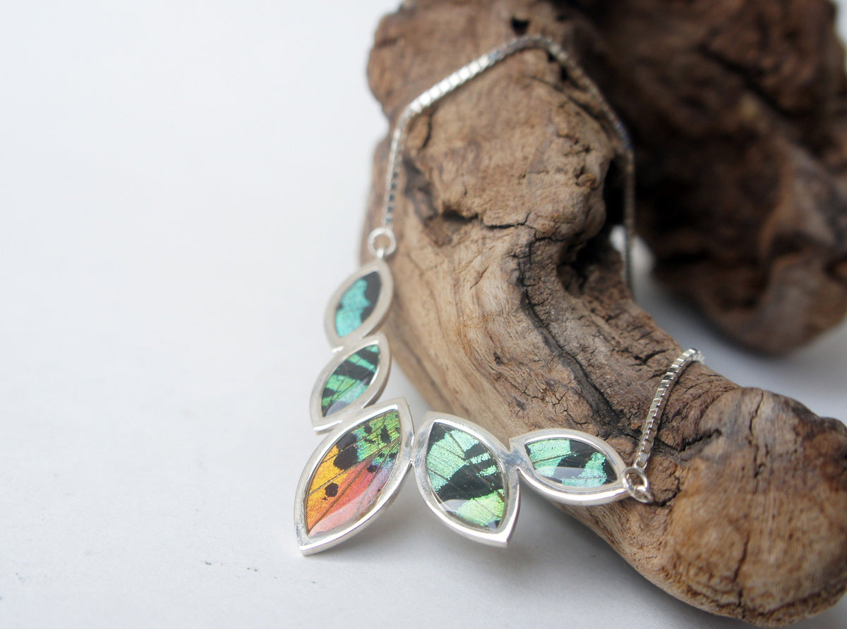 Sunset Moth marquis necklace, additional view
