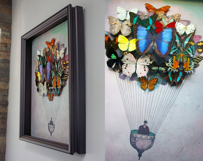 Butterfly hot air balloon art, additional view