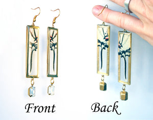Swordtail Butterfly Wing Pendant Earrings - Butterfly Gift, Nature Theme Jewelry