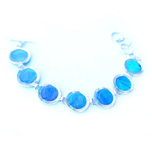 Load image into Gallery viewer, Blue Morpho Butterfly Wing Sterling Silver Bracelet

