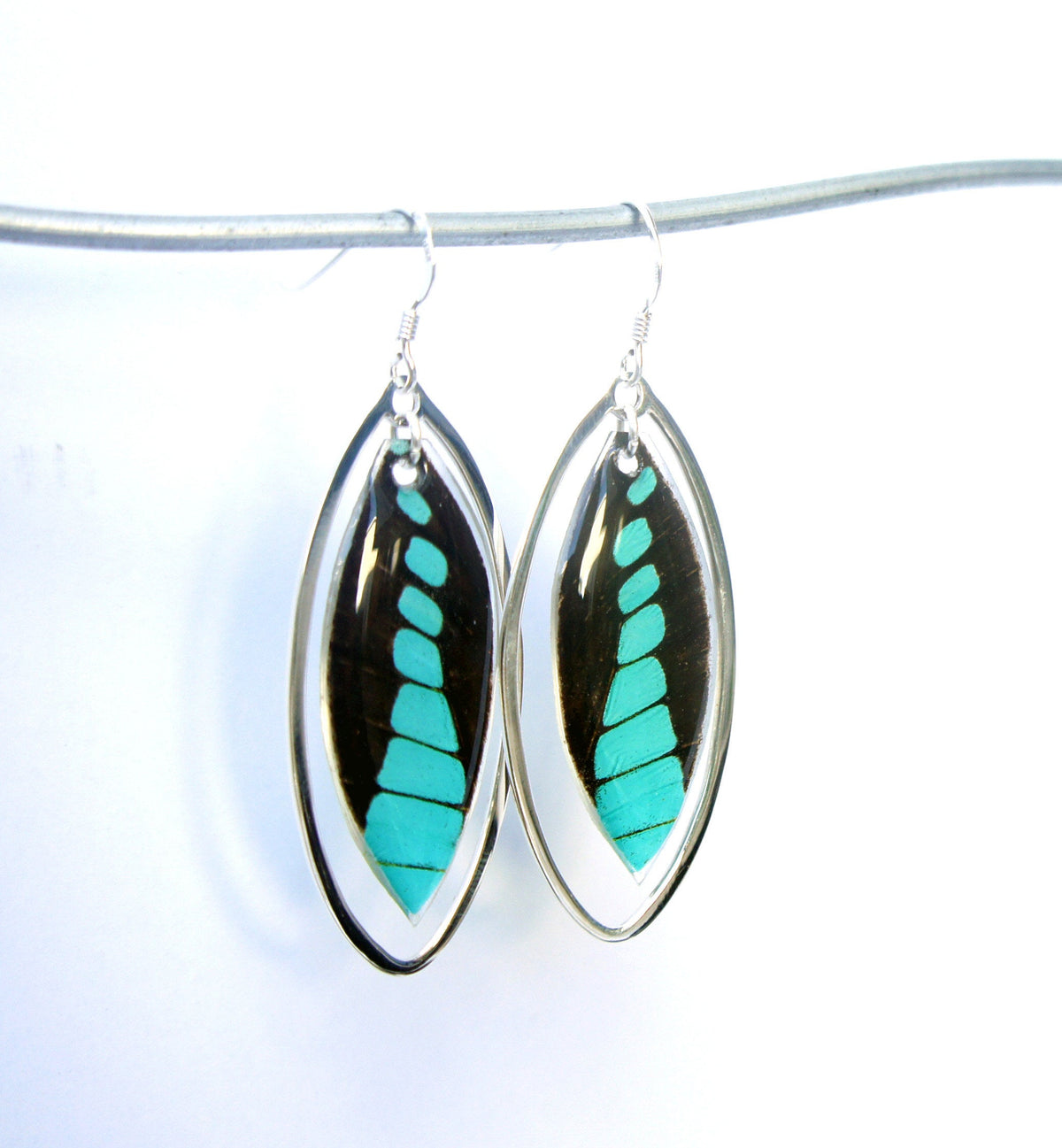 Graphium milon sterling earrings, alternate view
