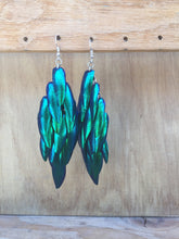 Load image into Gallery viewer, Real Beetle Wing Earrings - Large Fan
