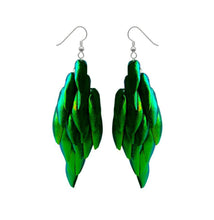 Load image into Gallery viewer, Real Beetle Wing Earrings - Large Fan
