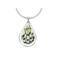 Load image into Gallery viewer, Butterfly Wing Necklace in Sterling Silver - Rice Paper Teardrop
