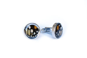 Butterfly Wing Cufflinks - Monarch Forewing - Unique Cufflinks for Men