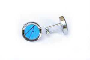 Butterfly Wing Cufflinks - Blue Morpho