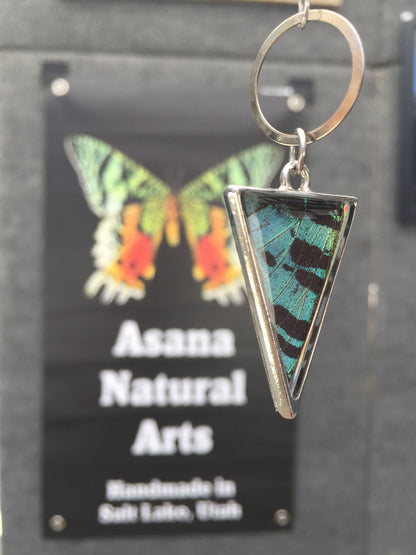 Long chain Sunset Moth necklace, additional view