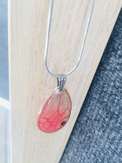 Blushing Phantom wing necklace, additional view