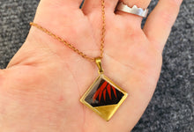 Load image into Gallery viewer, Red Butterfly Wing Necklace Pendant Jewelry - Heliconius Doris - Butterflies, Unique, Colorful, Nature Art, Modern Jewelry
