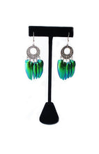 Load image into Gallery viewer, Real Beetle Wing Chandelier Earrings
