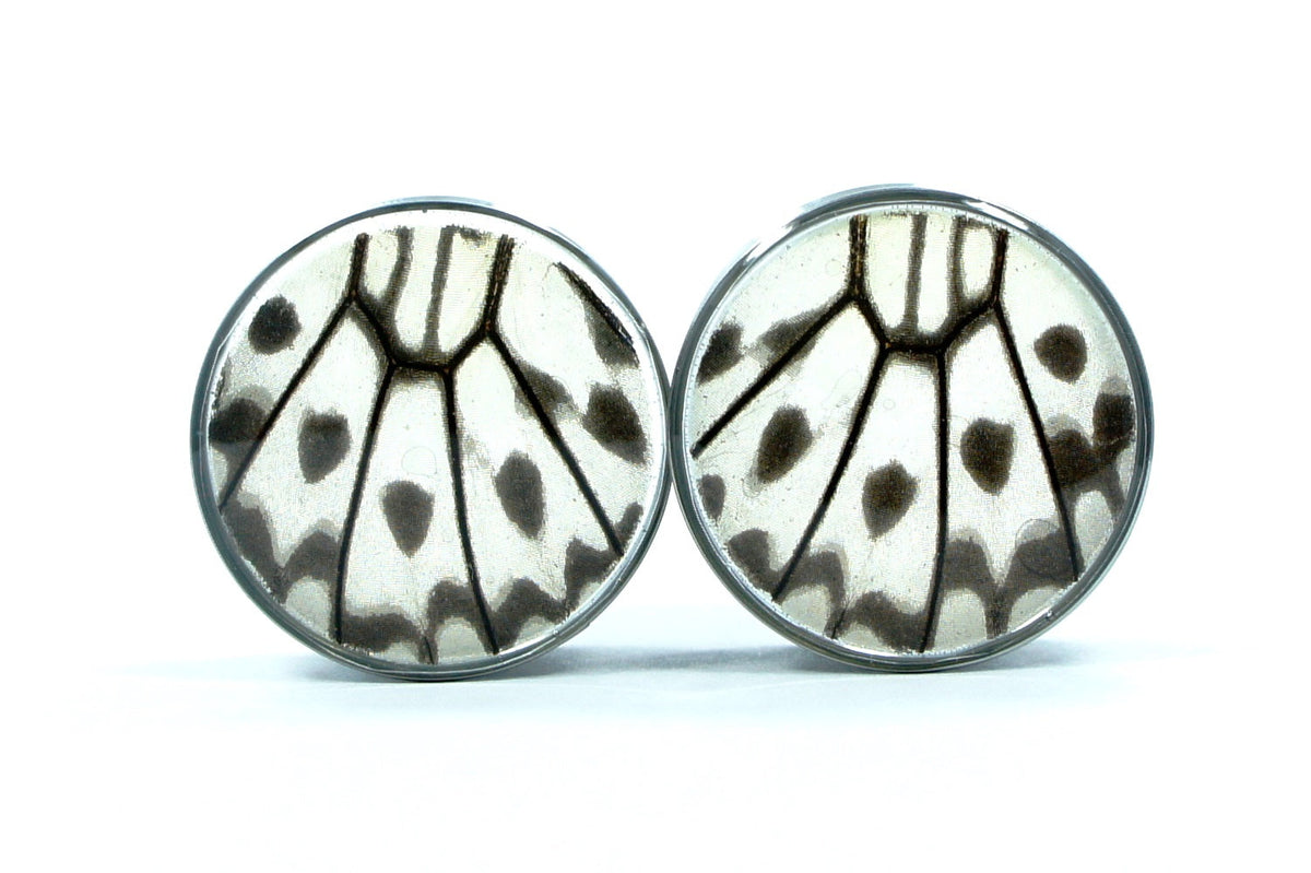 Real Rice Paper butterfly wing stainless steel circle tunnels