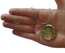 Load image into Gallery viewer, Real Four Leaf Clover Pendant Necklace
